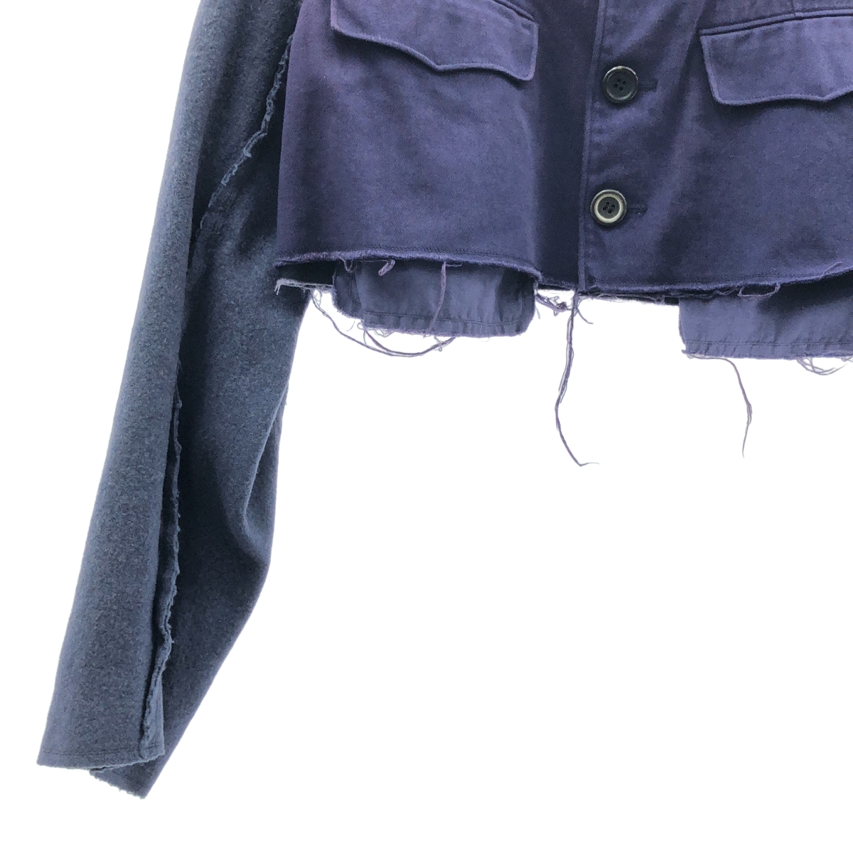 COMME des GARCONS COMME des GARCONS / コムコム 製品染め 袖ウール切替 コットン ショートジャケット