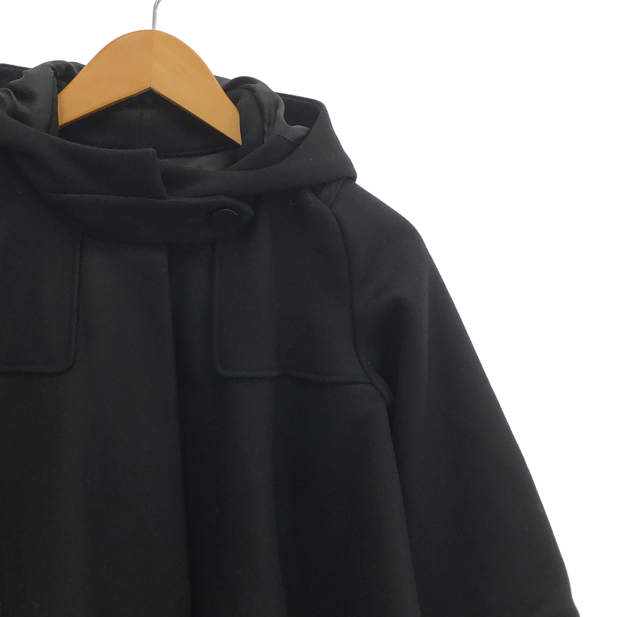 muller of yoshiokubo / ミュラーオブヨシオクボ カシミヤ混ウール フーデッド ポンチョ ジャケット