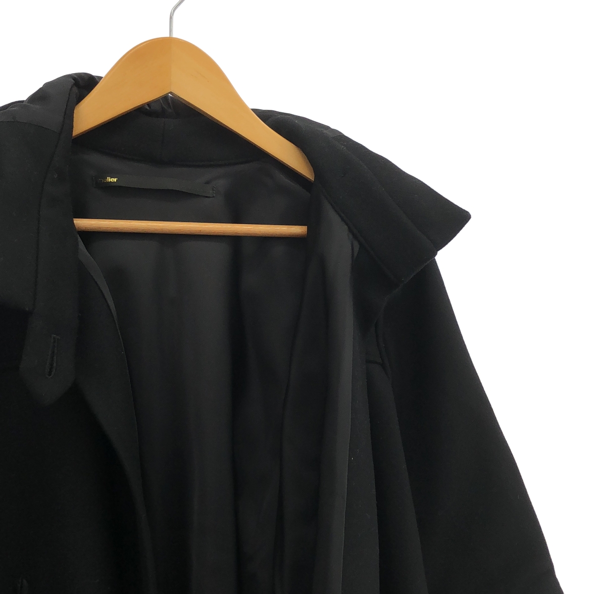 muller of yoshiokubo / ミュラーオブヨシオクボ カシミヤ混ウール フーデッド ポンチョ ジャケット