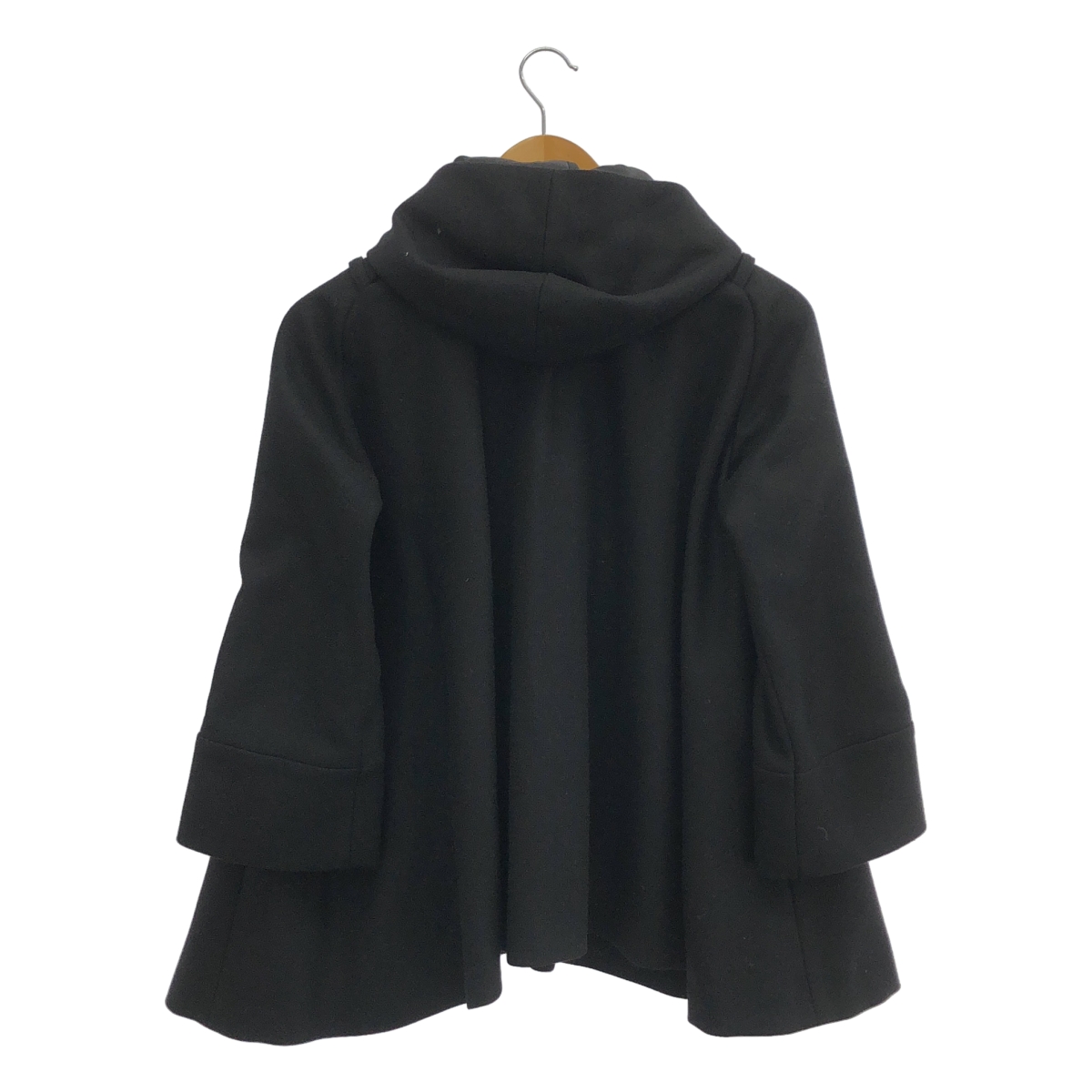 muller of yoshiokubo / ミュラーオブヨシオクボ カシミヤ混ウール フーデッド ポンチョ ジャケット