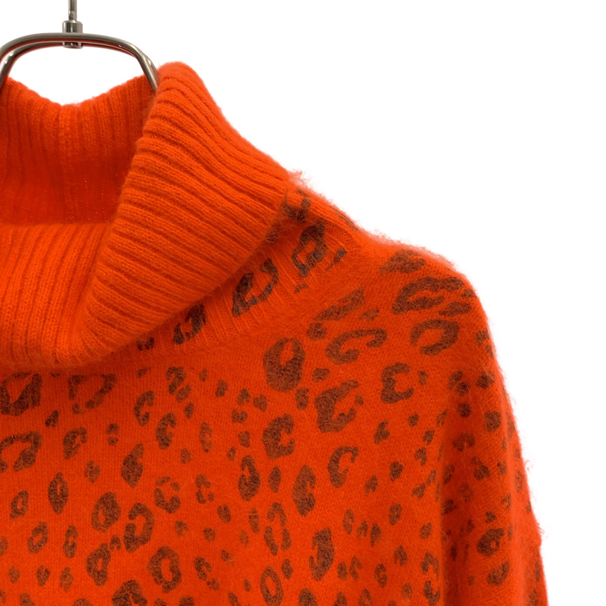 tricot COMME des GARCONS / トリココムデギャルソン プリント加工 アンゴラ レオパード タートルネック ニット