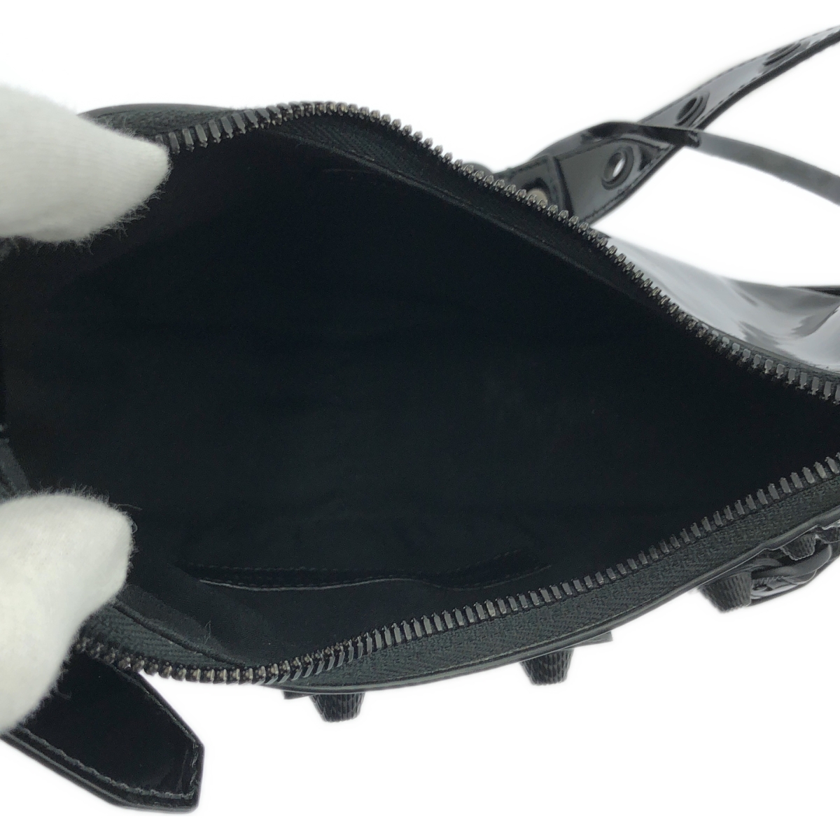 BALENCIAGA / バレンシアガ ル・カゴール XS エナメル ショルダーバッグ