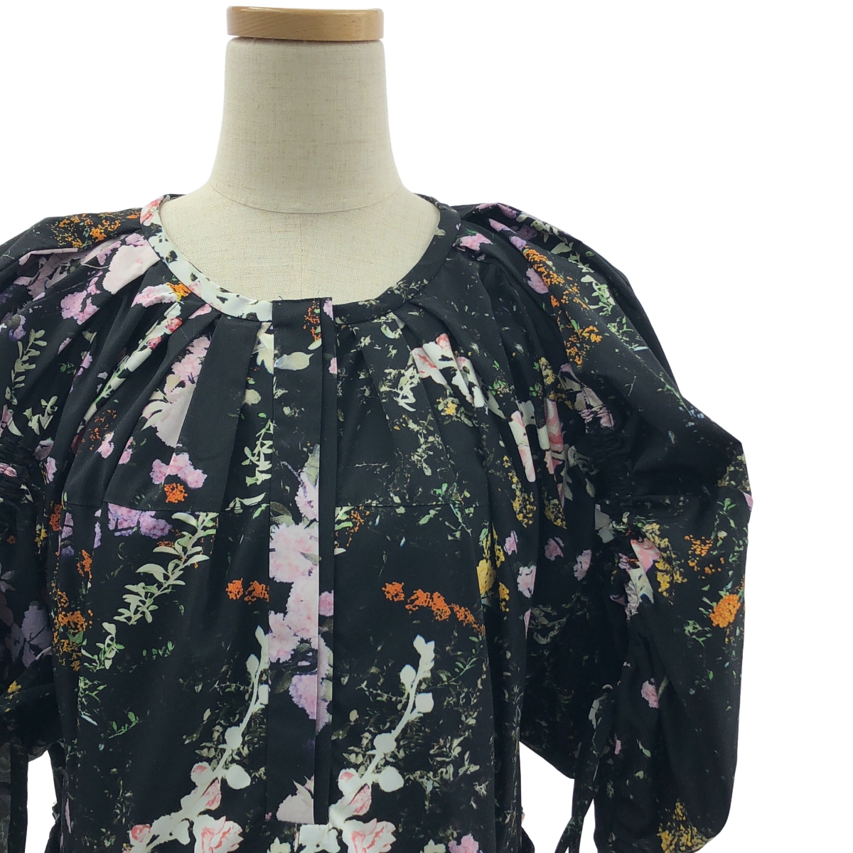 3.1 Phillip Lim / スリーワンフィリップリム シャーリングスリーブ フラワープリント ワンピース