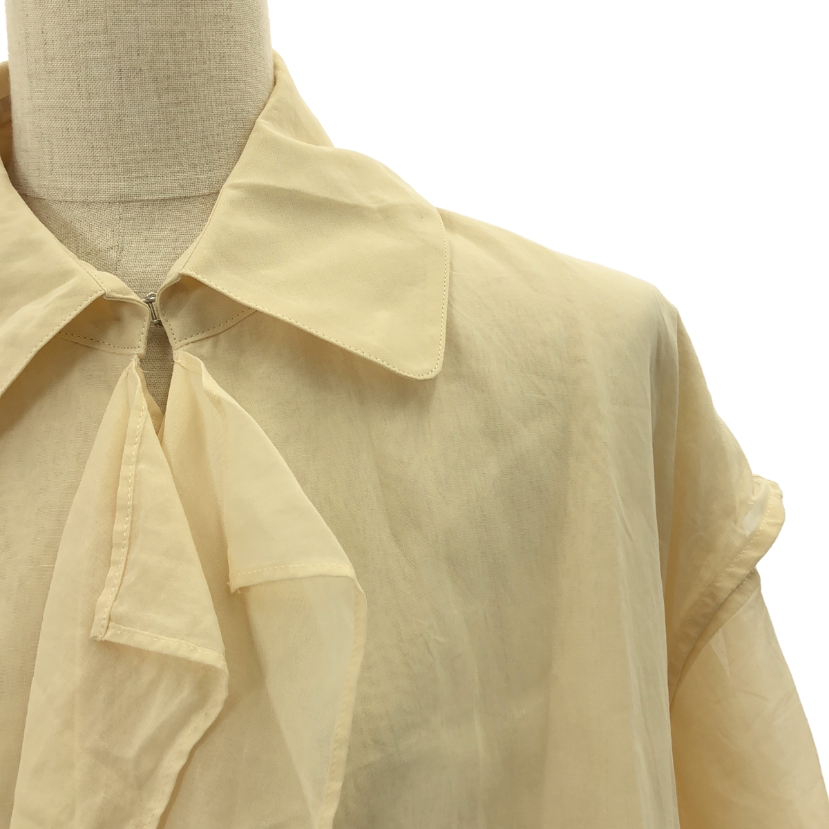 その他 オーバーシルエット オーガンジー ベルテッド コート