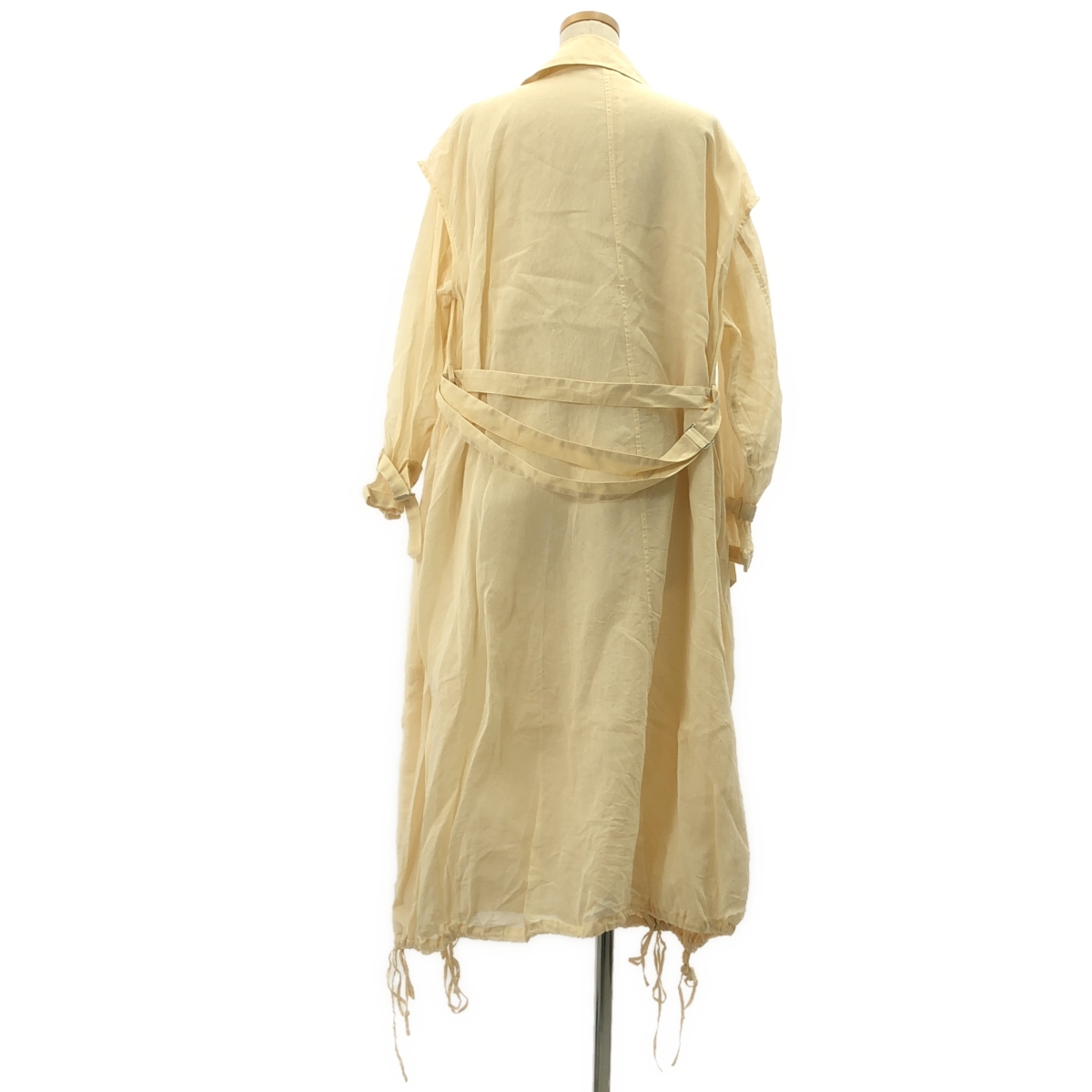 その他 オーバーシルエット オーガンジー ベルテッド コート