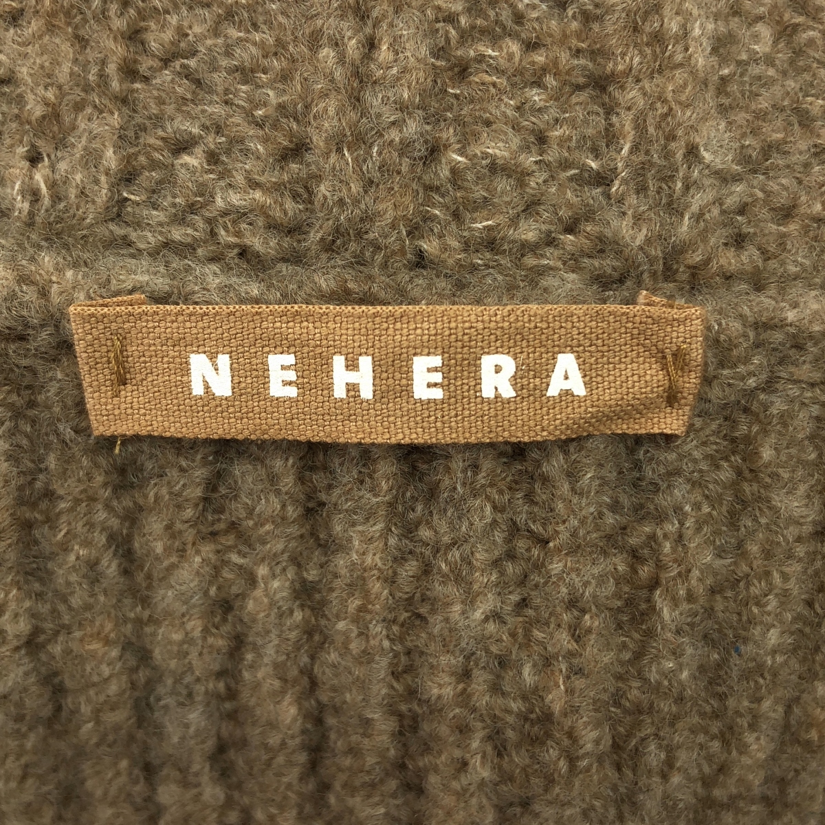 NEHERA / ネヘラ ウール ナイロン Vネック ノースリーブ ロング ニット