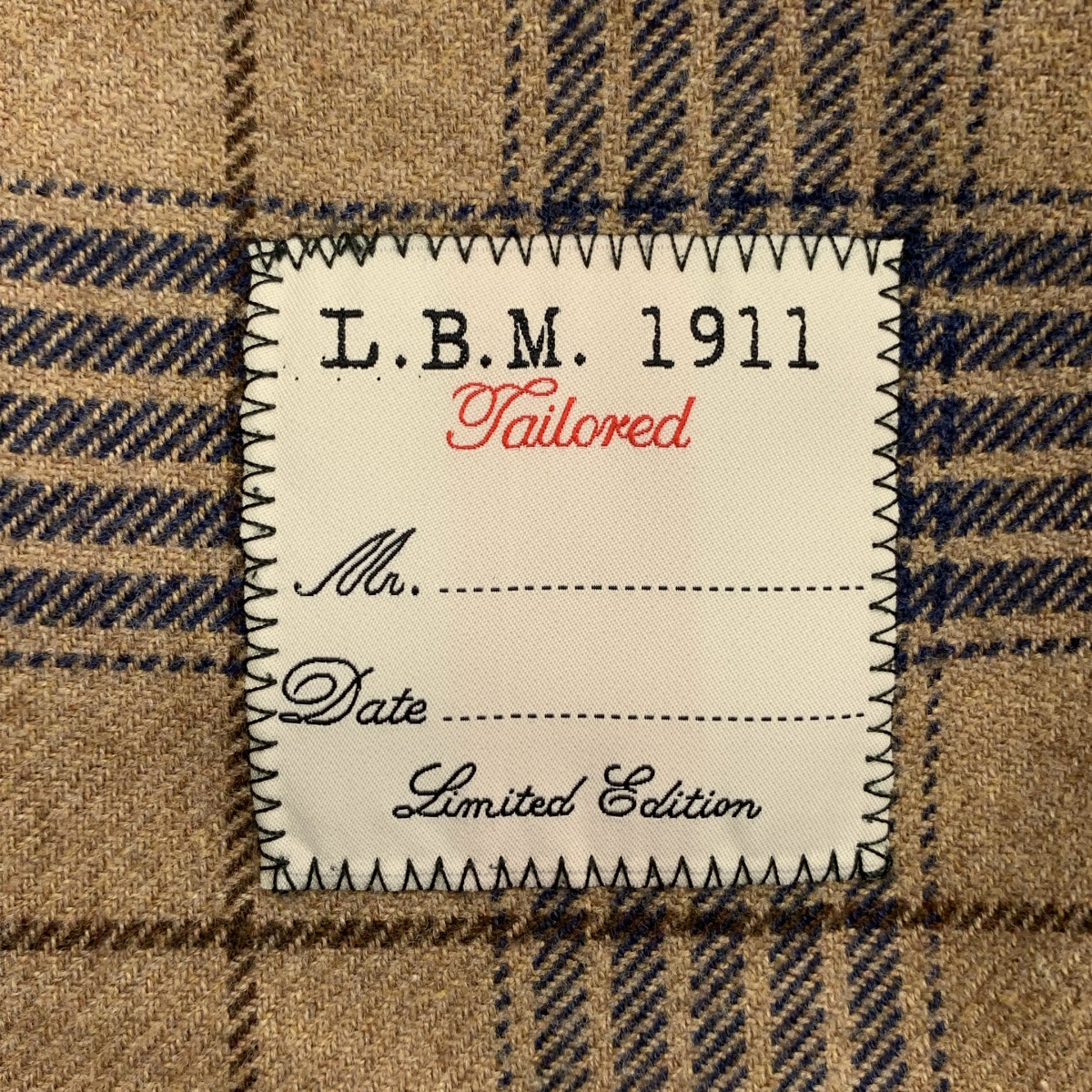L.B.M.1911 / エルビーエム1911 コットン チェック テーラードジャケット