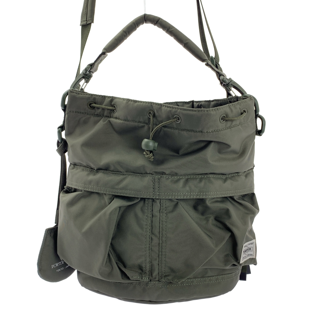 HYKE / ハイク × PORTER / ポーター TOOL BAG / 2way ショルダー付き ロゴ ドローストリング 巾着 ハンドル ツールバッグ