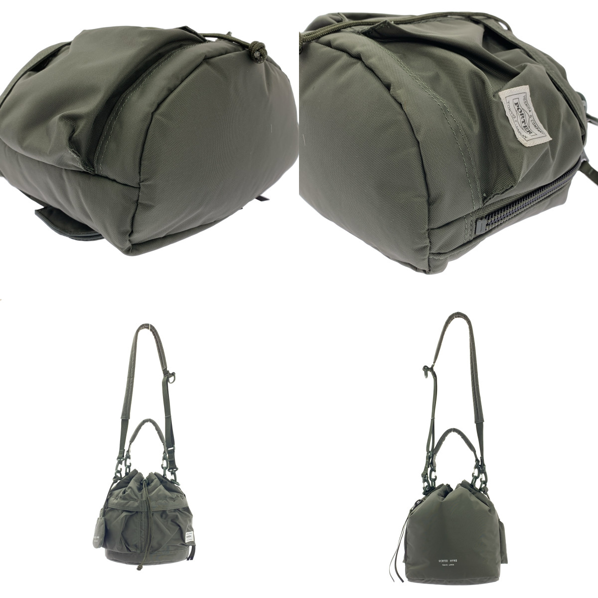 HYKE / ハイク × PORTER / ポーター TOOL BAG / 2way ショルダー付き ロゴ ドローストリング 巾着 ハンドル ツールバッグ