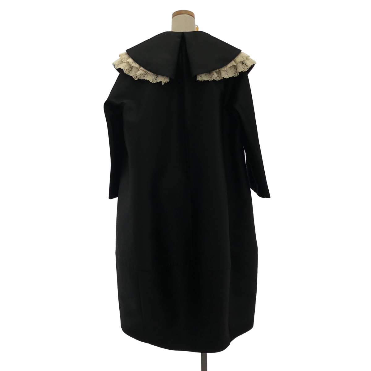 COMME des GARCONS COMME des GARCONS / コムコム レース装飾 ビッグカラー ポケット付き オーバー ドレス ワンピース