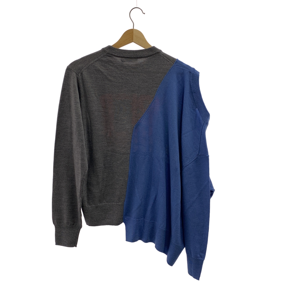 kolor / カラー ロゴ ダブルネック ドッキング ニット