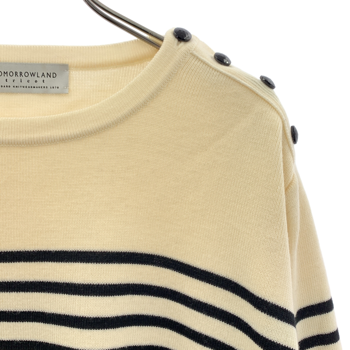 TOMORROWLAND tricot / トゥモローランドトリコ ウール オーバーシルエット ショルダーボタン ニット セーター