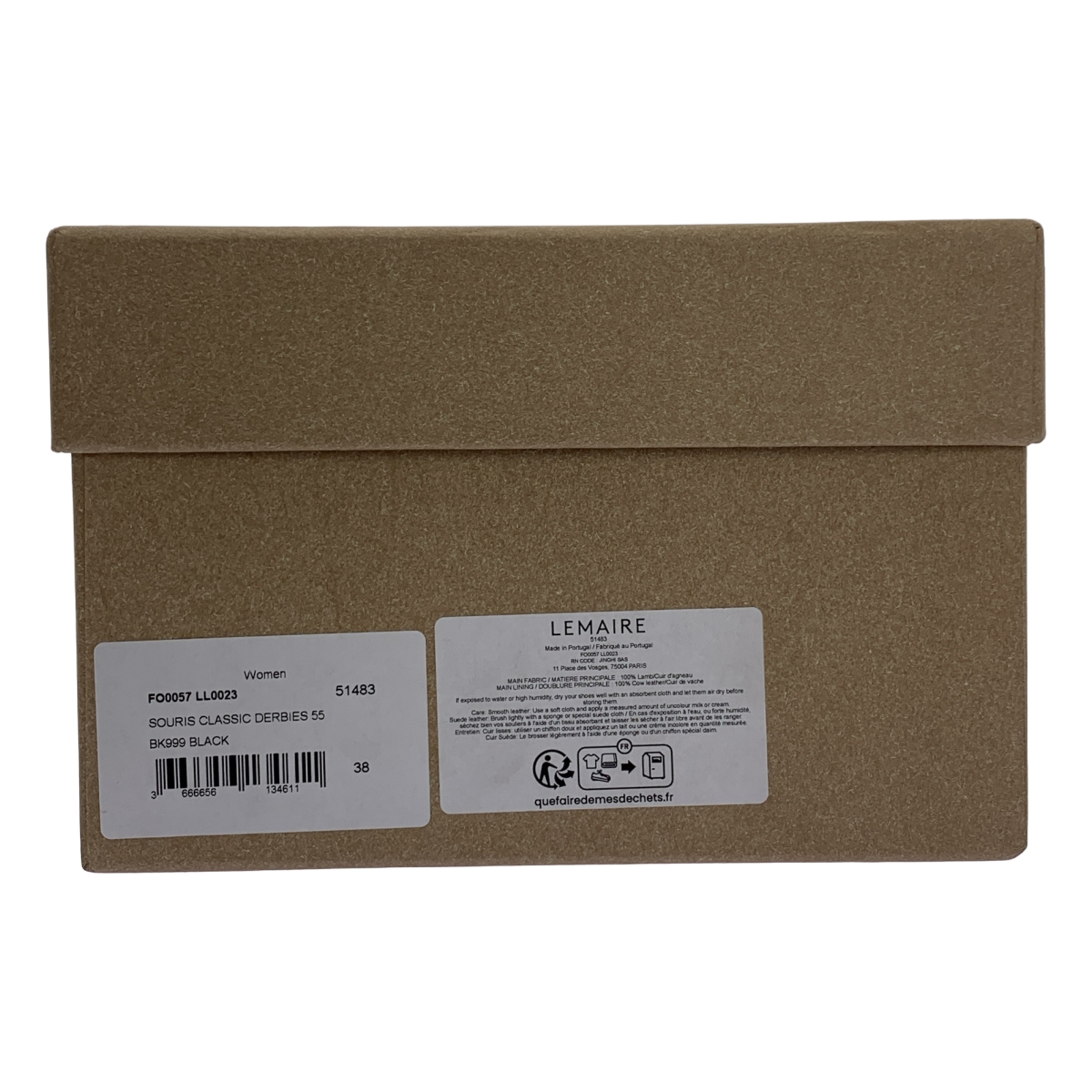 LEMAIRE / ルメール SOURIS CLASSIC DERBIES 55 / ラムナッパレザー ダービーシューズ 革靴