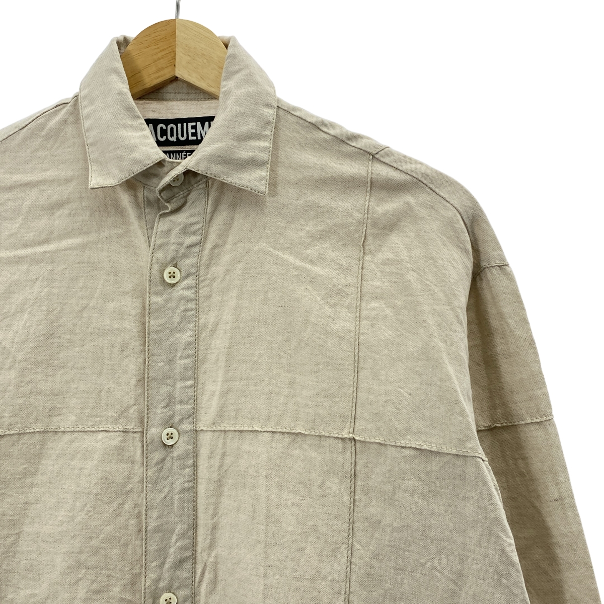 JACQUEMUS / ジャックムス LANNEE97 コットン リネン パッチワーク シャツ