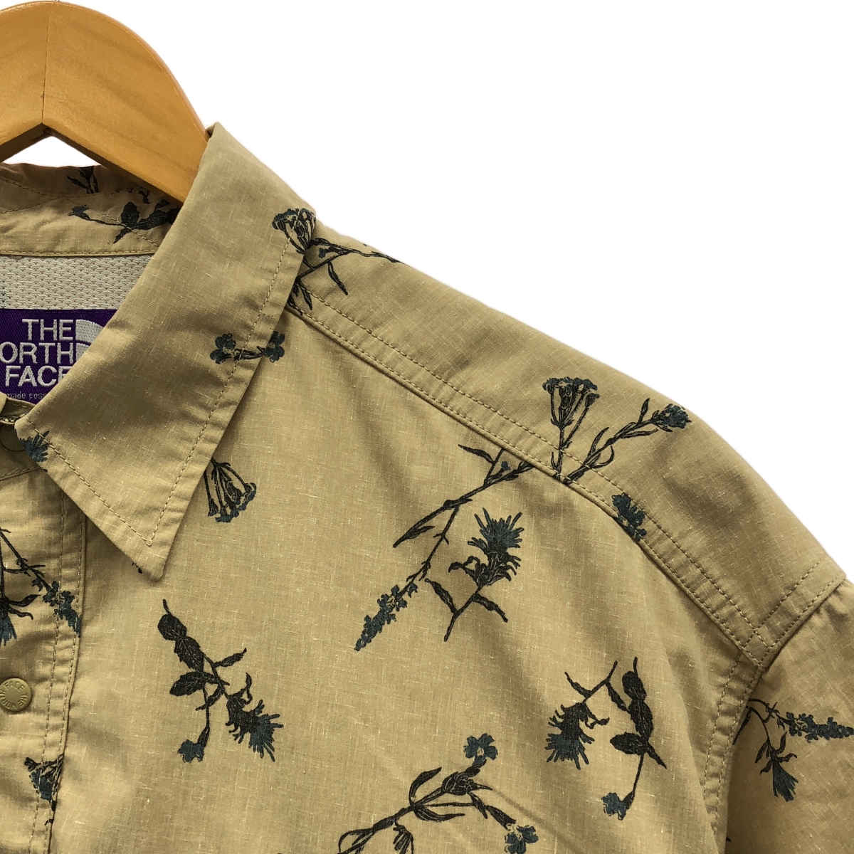 THE NORTH FACE PURPLE LABEL / ザノースフェイスパープルレーベル Polyester Linen Field H/S Shirt ポリエステル リネン フィールド 半袖 シャツ