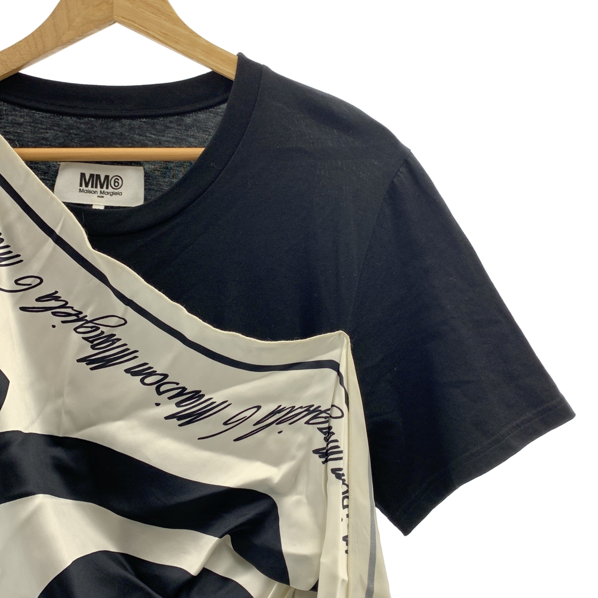 MM6 Maison Margiela / エムエムシックスメゾンマルジェラ スカーフ ドッキング オーバーサイズ クルーネック カットソー