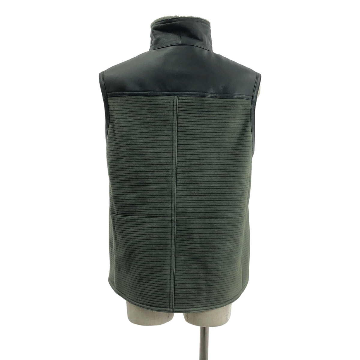 HERMES / エルメス ムートン レザー セリエボタン ボア ベスト