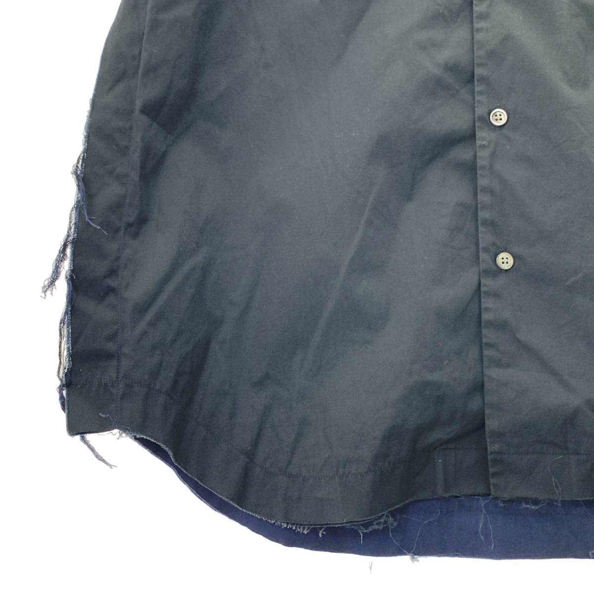 COMME des GARCONS SHIRT / コムデギャルソンシャツ 2次元 ドッキング カットオフ 半袖シャツ