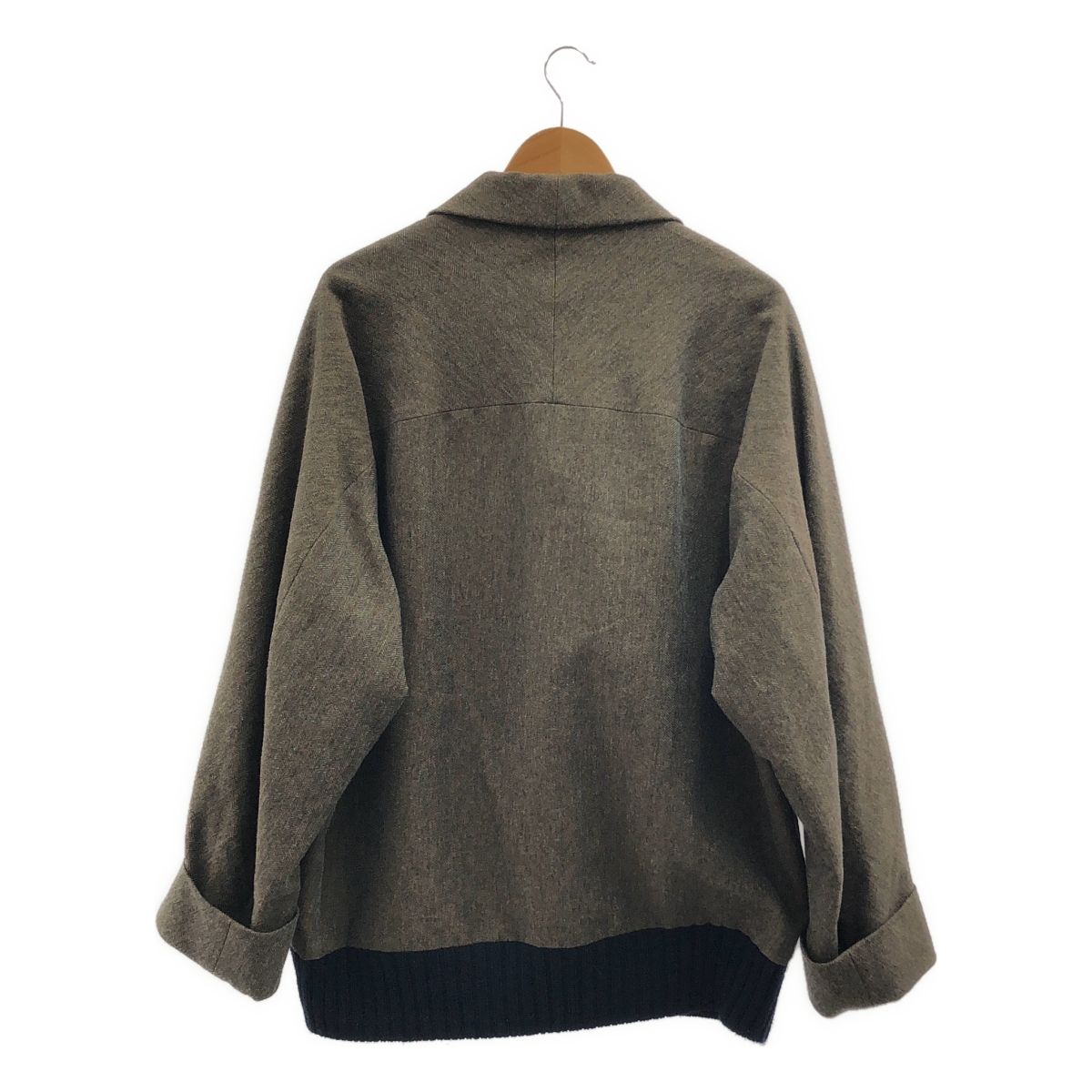 kolor / カラー ラギット ヘリンボーン ニット ドッキング ジャケット