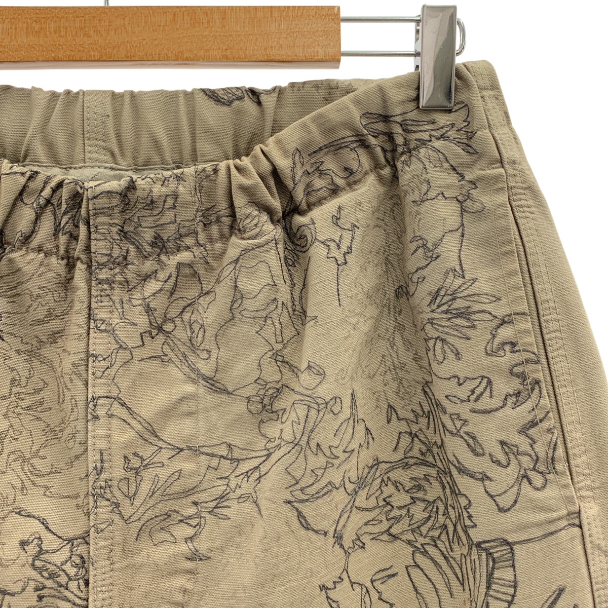 その他 Underdrawing Pant アートワーク 刺しゅう プリント コットン イージーパンツ