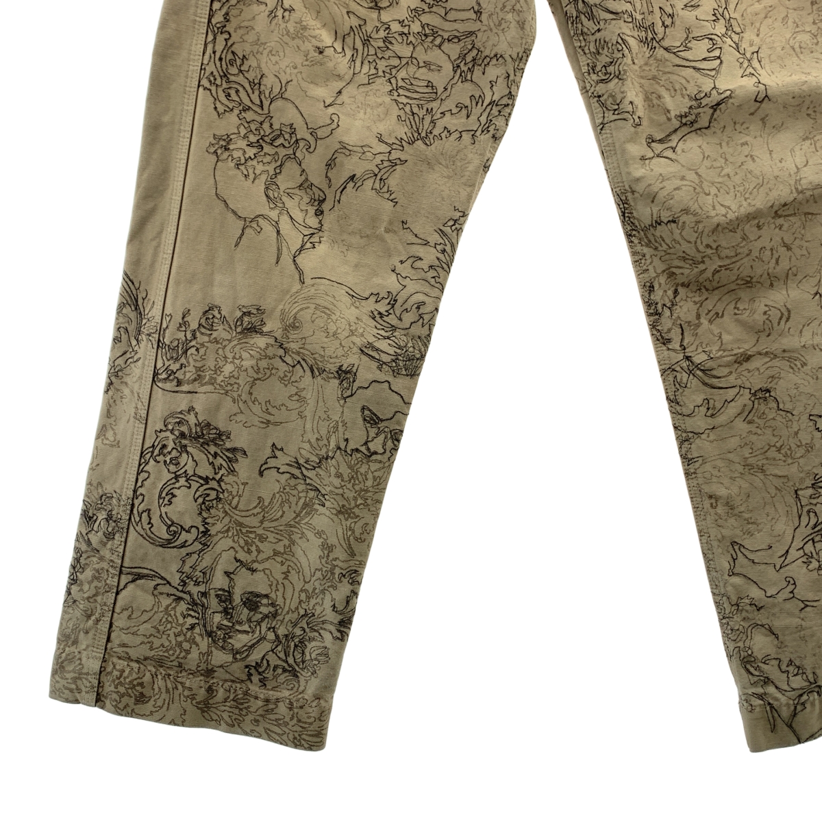 その他 Underdrawing Pant アートワーク 刺しゅう プリント コットン イージーパンツ