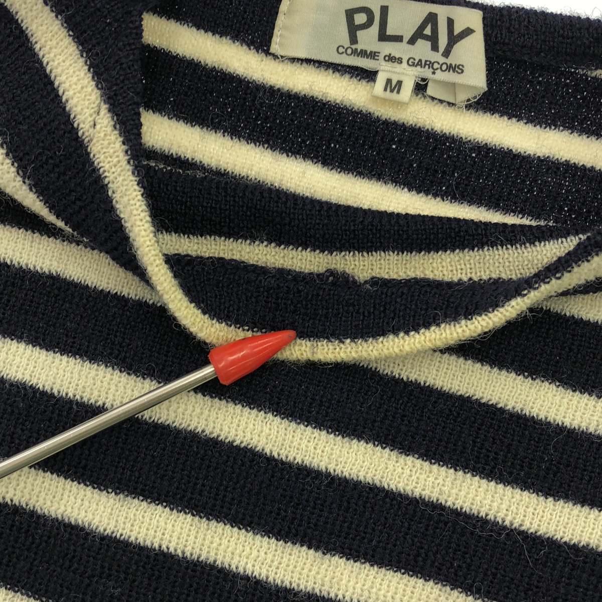 PLAY COMME des GARCONS / プレイコムデギャルソン ウール ボーダー ボートネックニット