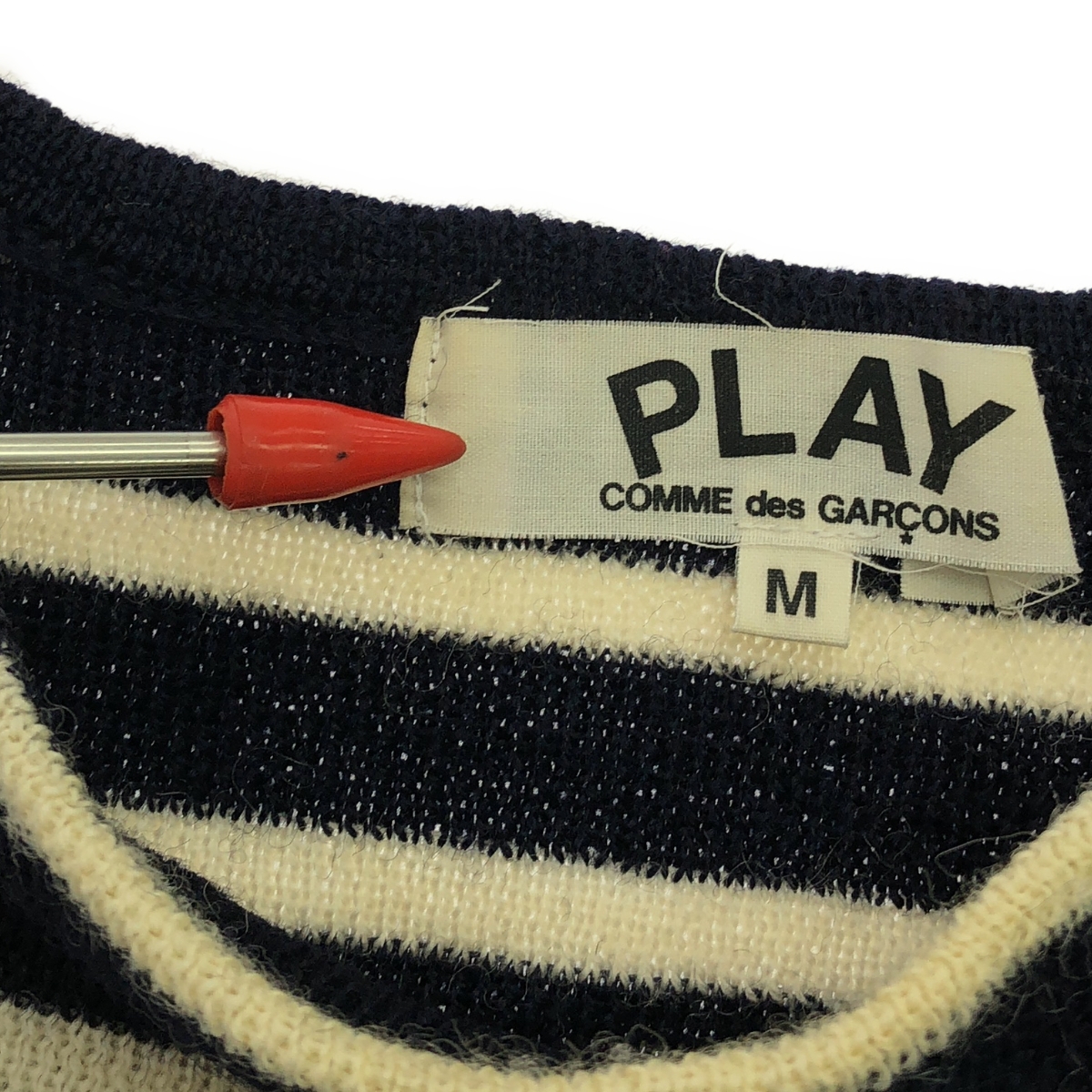PLAY COMME des GARCONS / プレイコムデギャルソン ウール ボーダー ボートネックニット