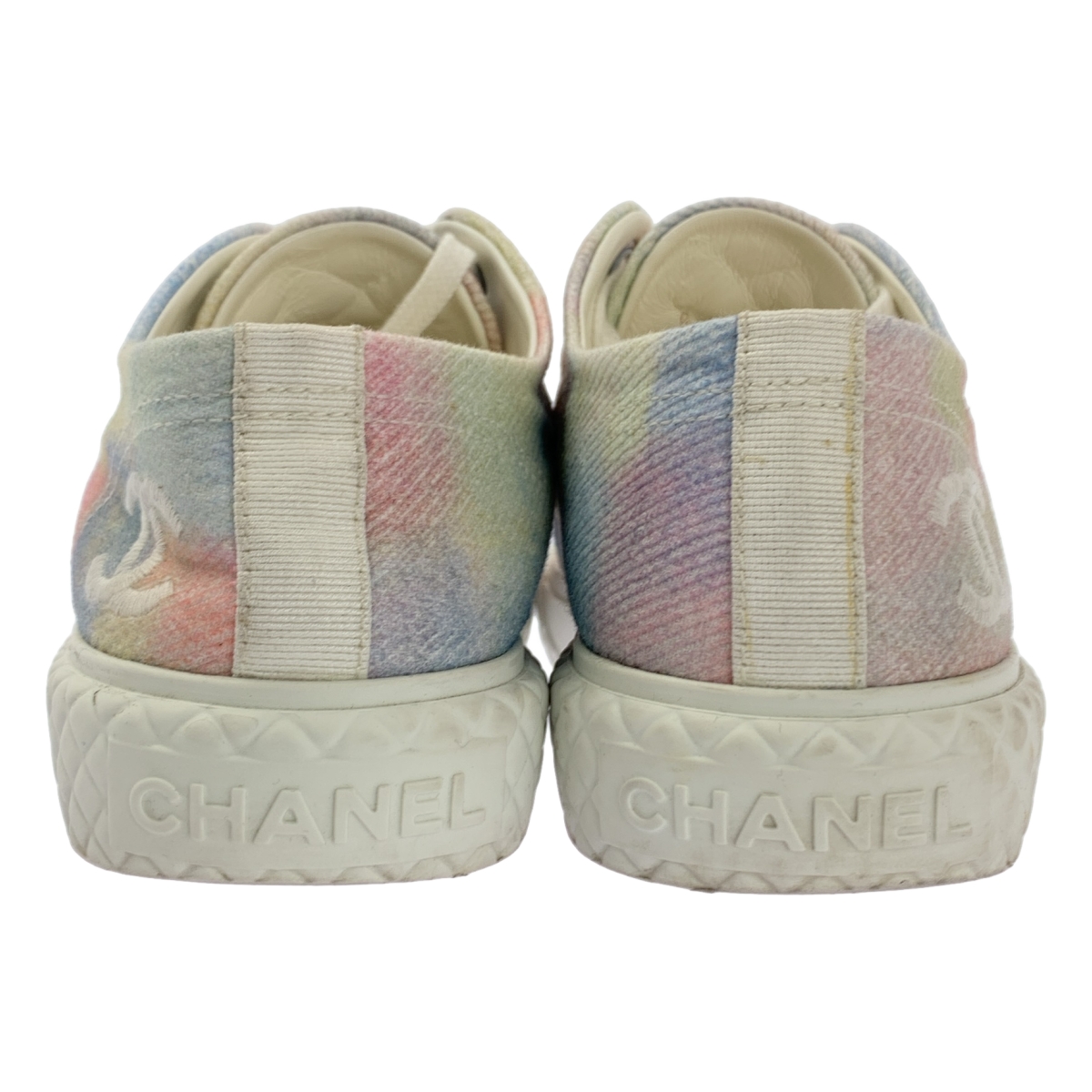 CHANEL / シャネル ココマーク エンブロイダリー ロゴ キルティング スニーカー