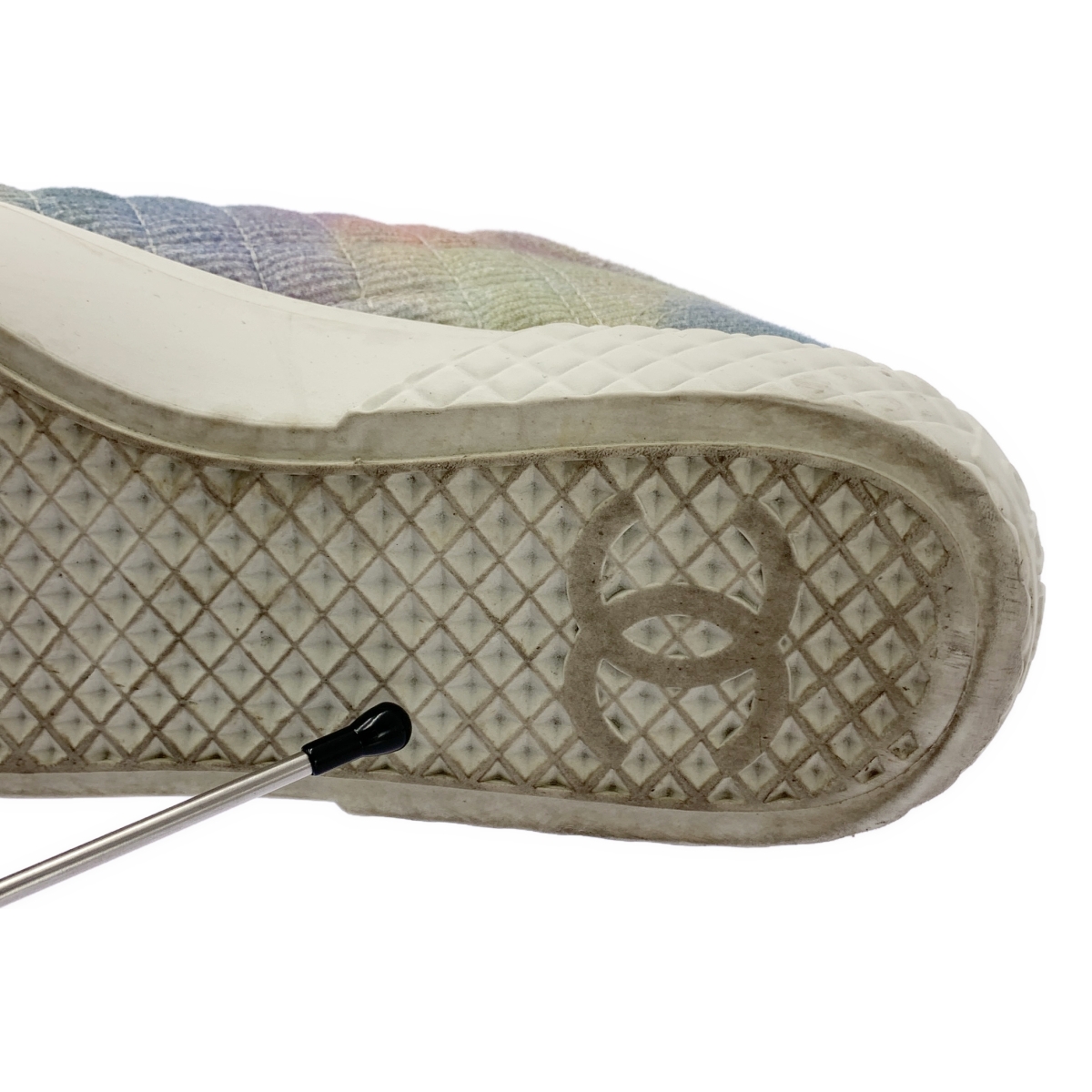 CHANEL / シャネル ココマーク エンブロイダリー ロゴ キルティング スニーカー