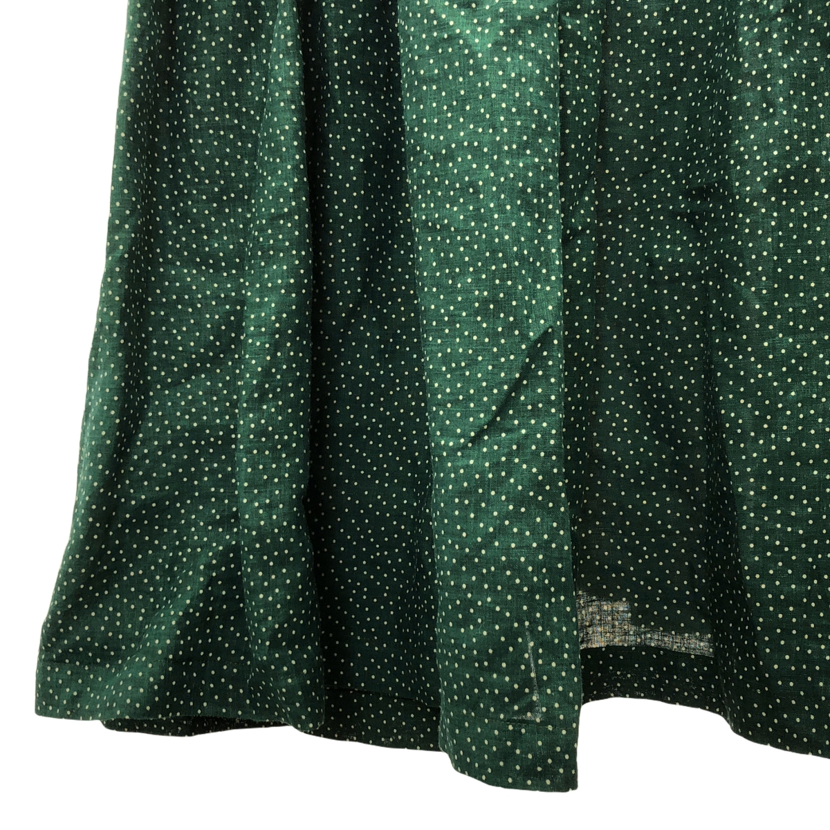 SCYE / サイ リネン 総柄 ギャザー ボリューム ワンピース