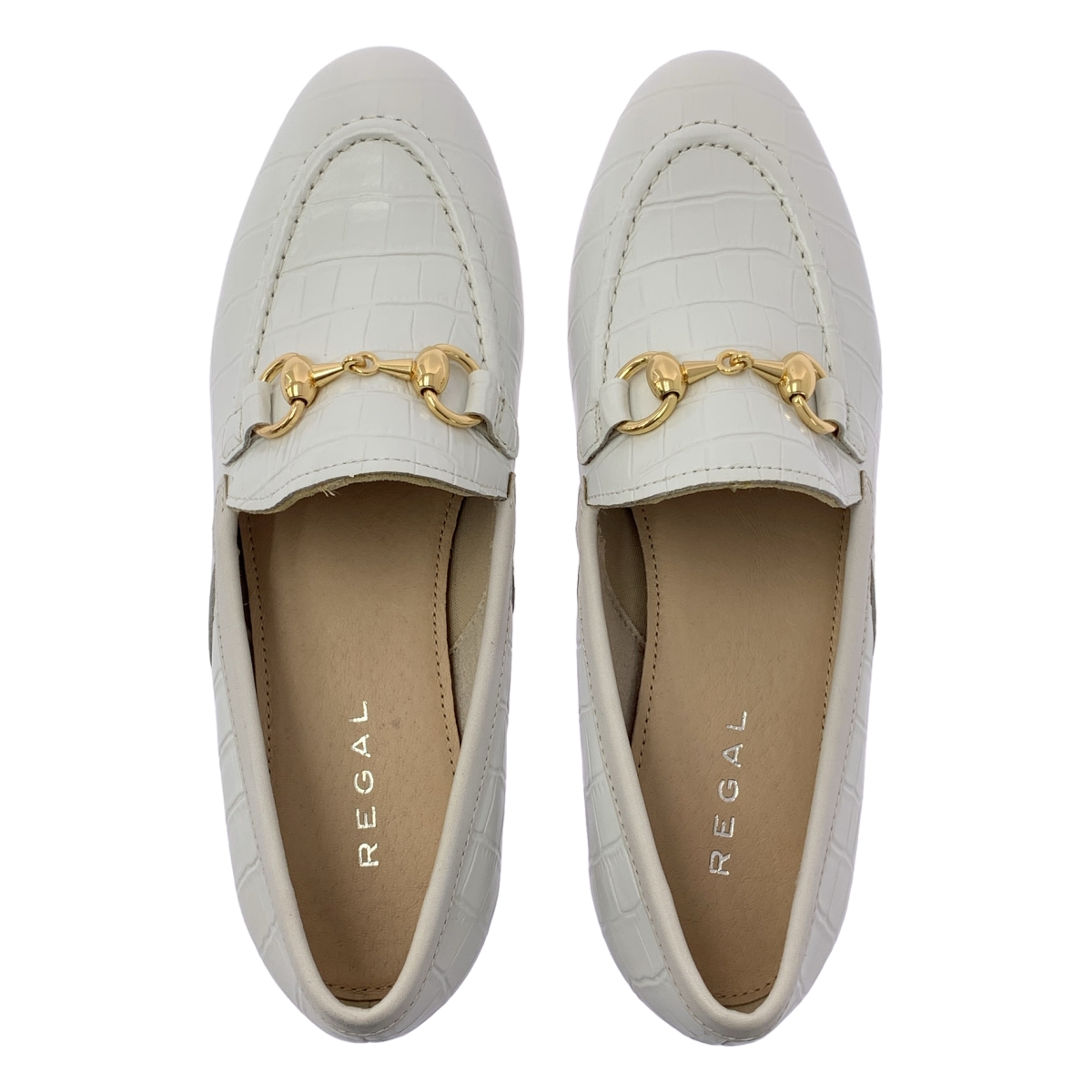 REGAL / リーガル クロコ型押し ビット ローファー