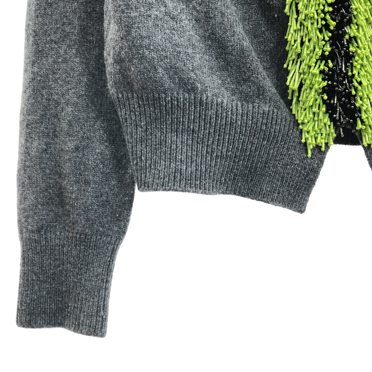 TOGA PULLA / トーガプルラ ビーズ フリンジ ニット カーディガン