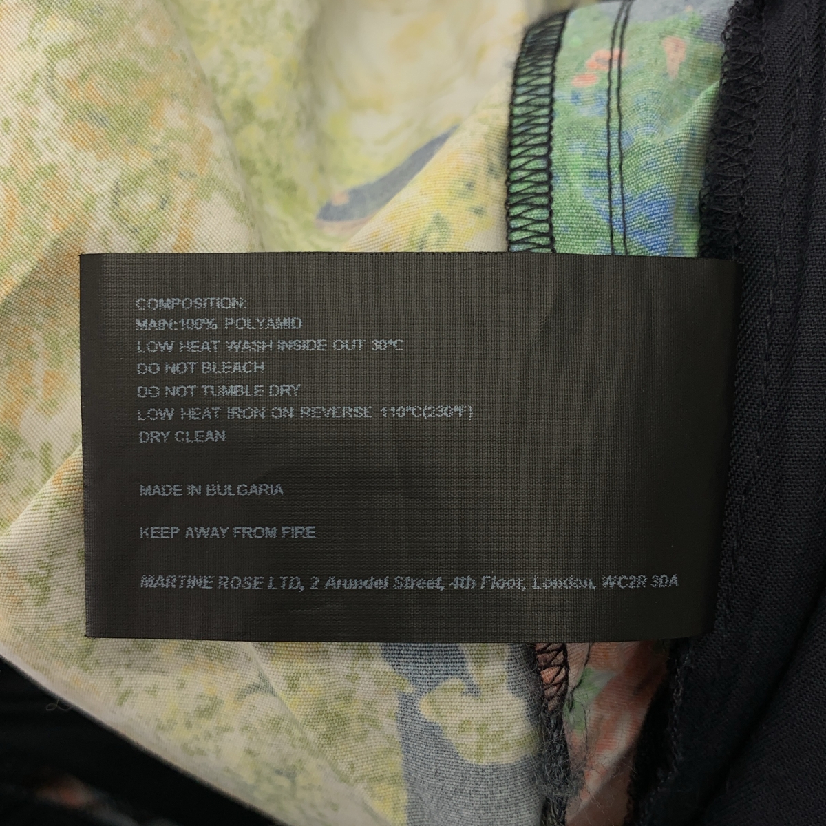 Martine Rose / マーティンローズ 総柄 スプラッシュペイント ドローストリング ワイド イージーパンツ