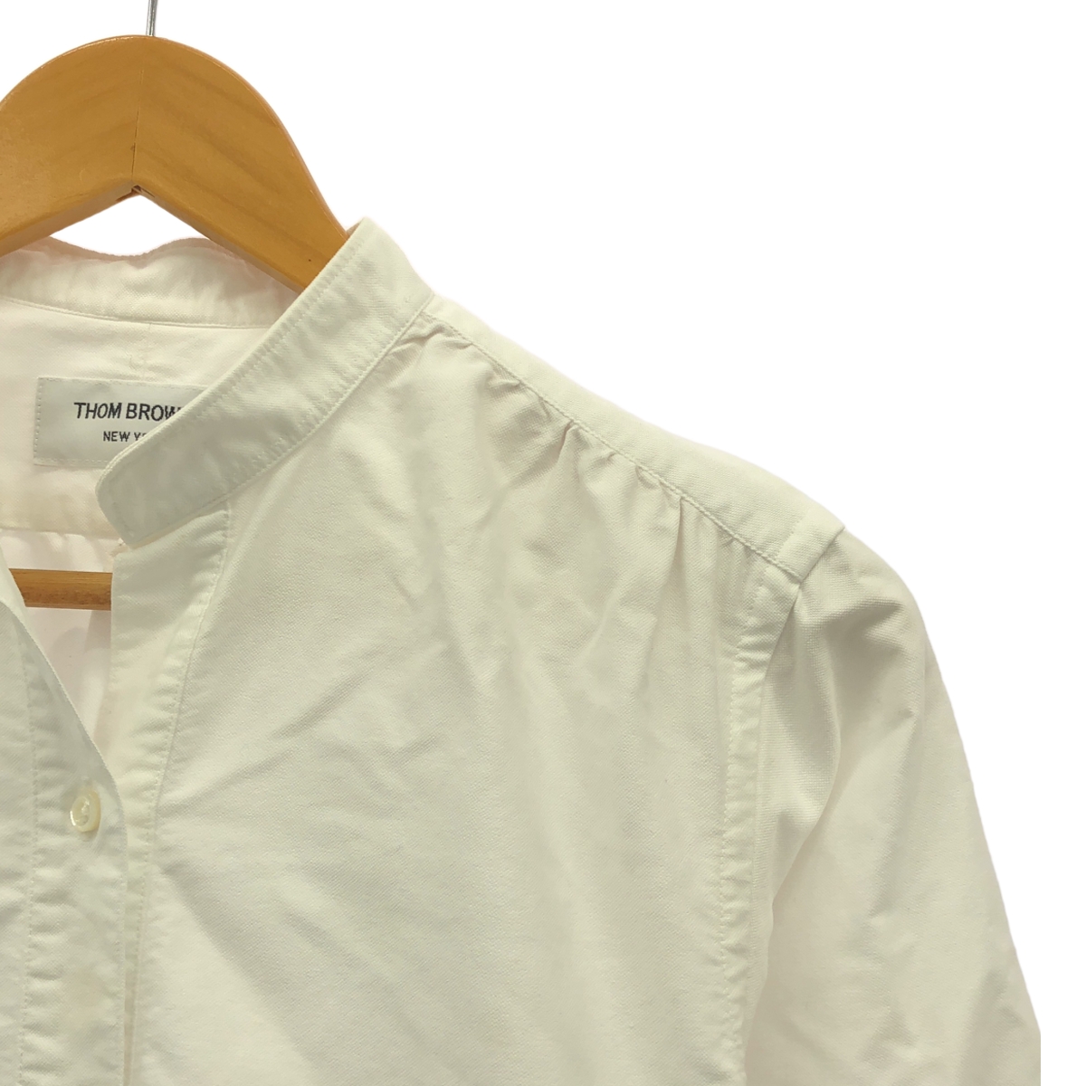 THOM BROWNE / トムブラウン コットン プルオーバー シャツワンピース