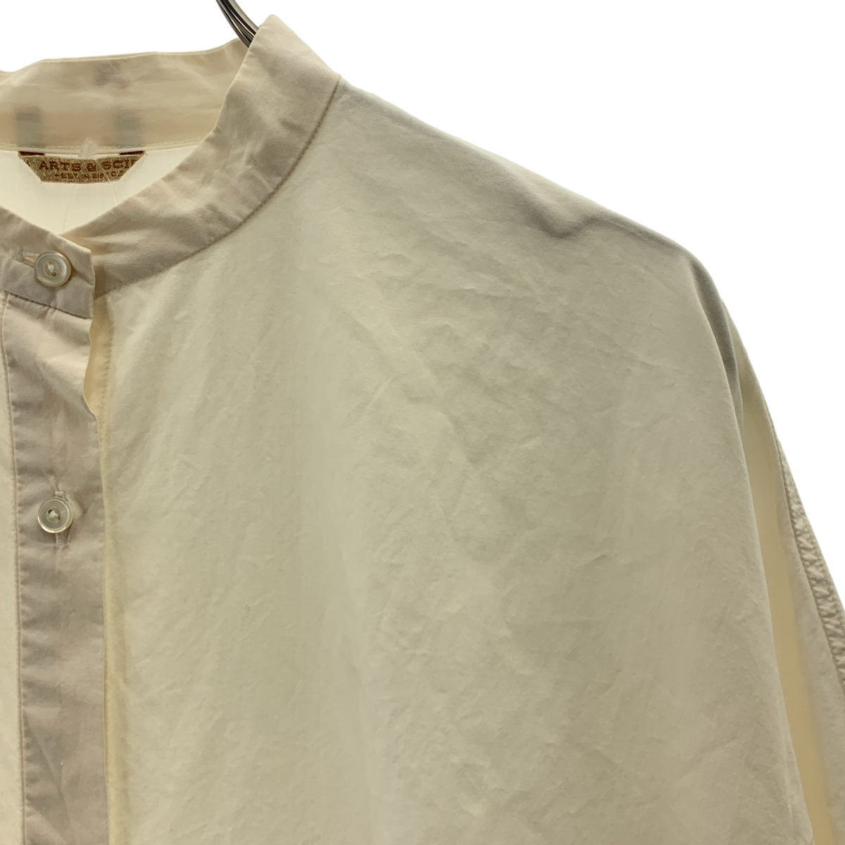 ARTS&SCIENCE / アーツアンドサイエンス コットン バンドカラー シャツワンピース