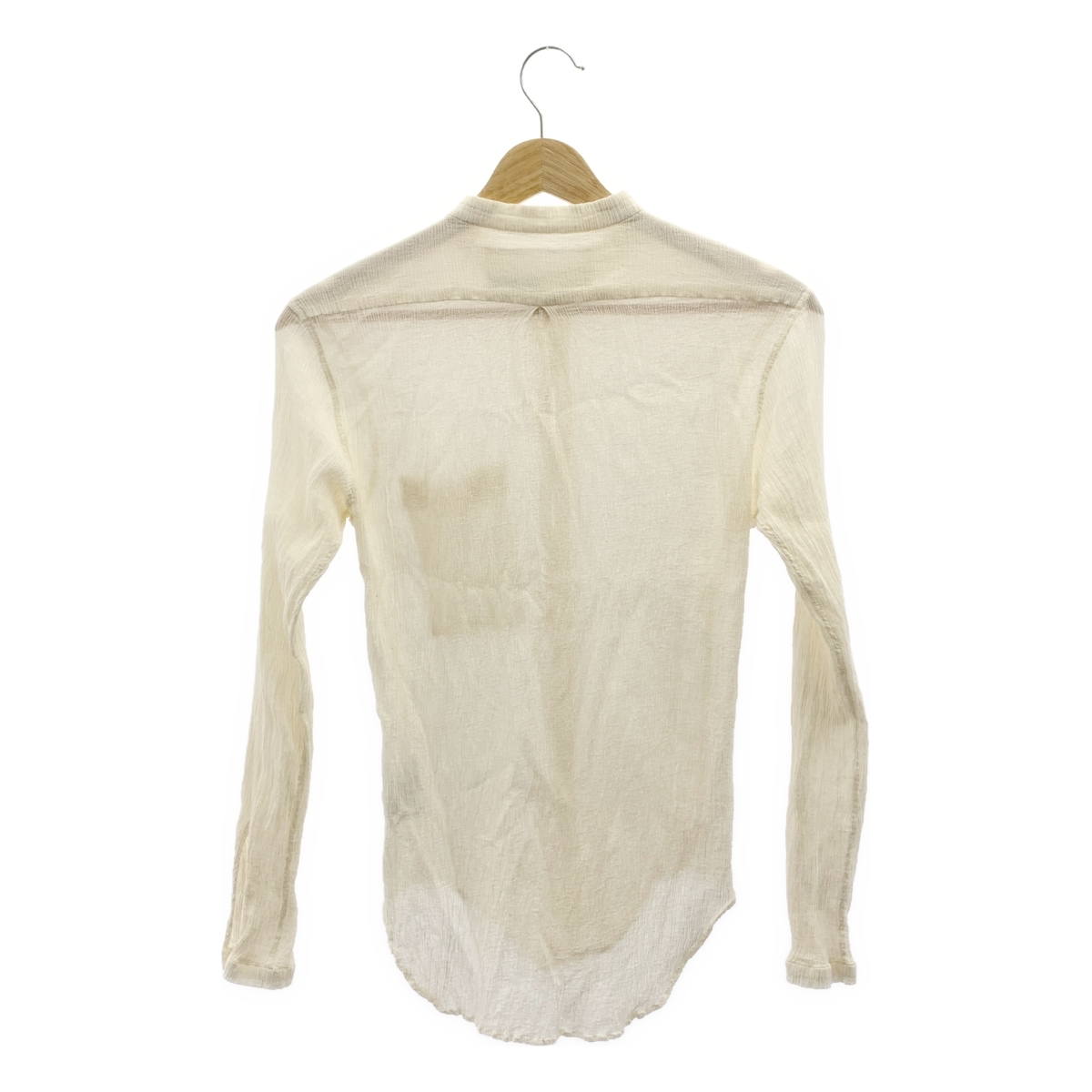 Whim Gazette / ウィムガゼット シワ加工 シルクコットン ブラウス