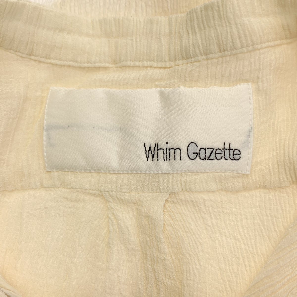 Whim Gazette / ウィムガゼット シワ加工 シルクコットン ブラウス