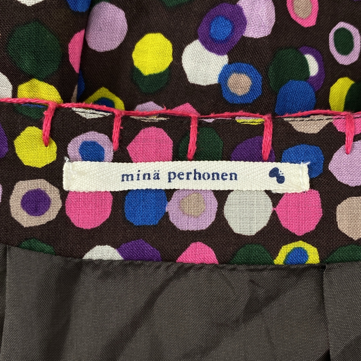 mina perhonen / ミナペルホネン ceremony ウール ドット 総柄 フレアスカート