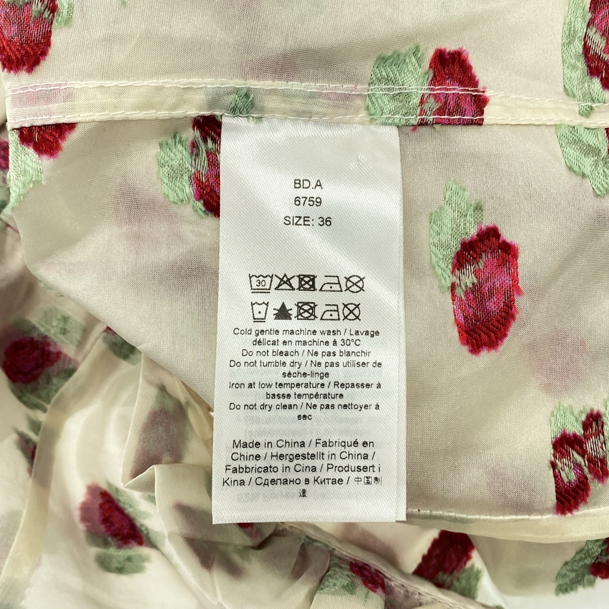 Ganni / ガニー フリル切替 ショート シアー シャツ