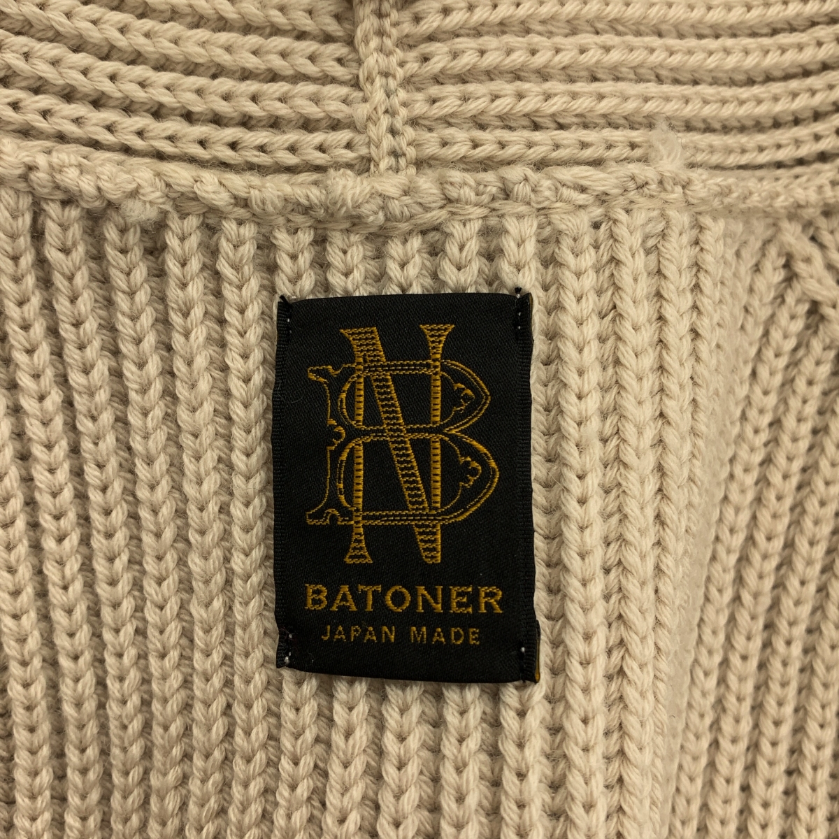 BATONER / バトナー SIGNATURE RIB V-NECK VEST / オーバー ニット ベスト