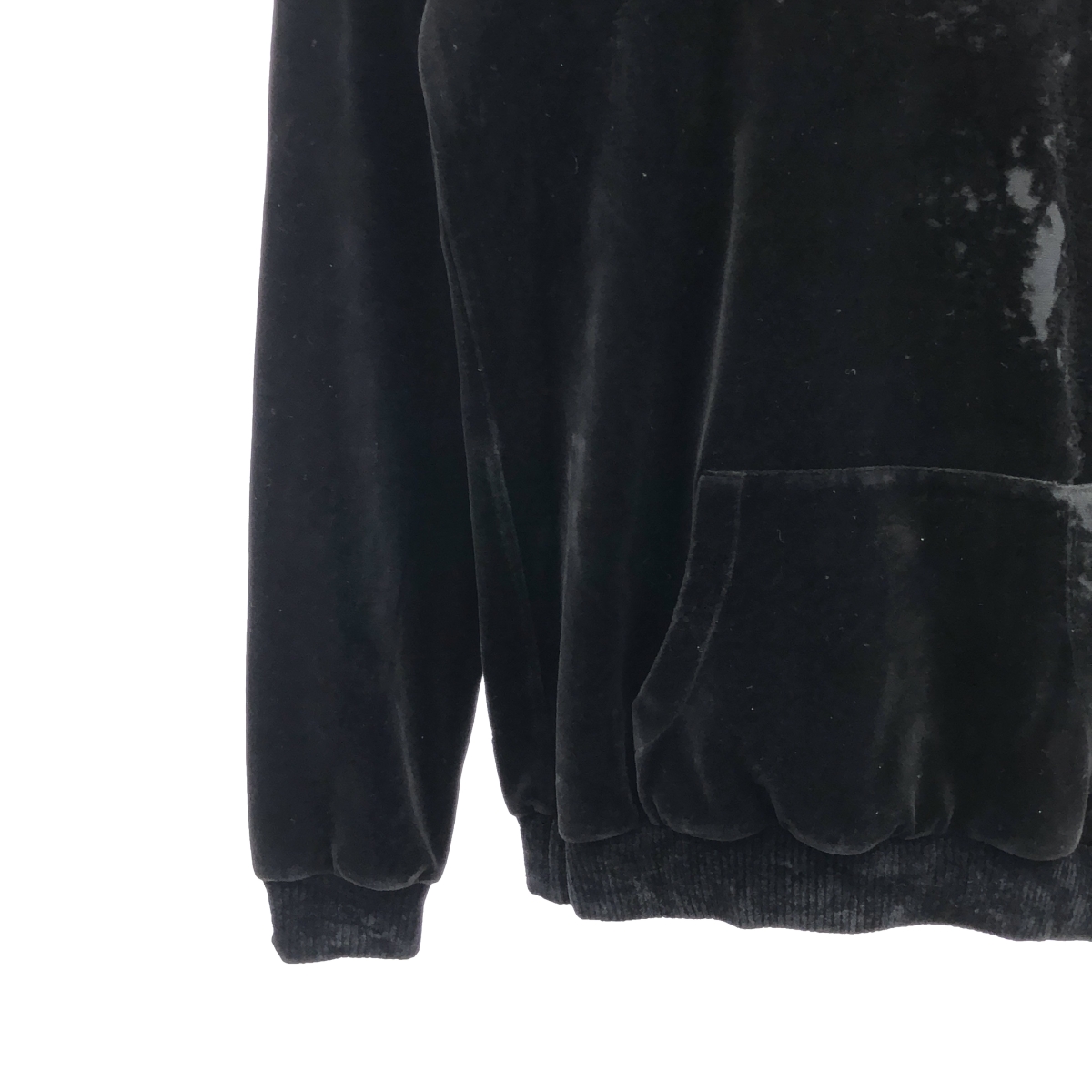 SAINT LAURENT PARIS / サンローランパリ ベロア ダメージ加工 フーディ