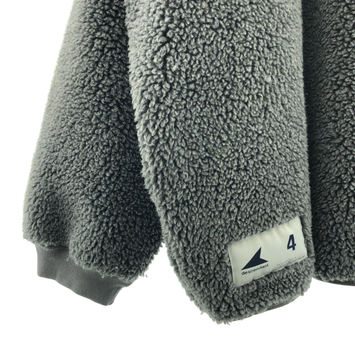 DESCENDANT / ディセンダント ボア オーバーシルエット ロゴ クルーネック スウェット