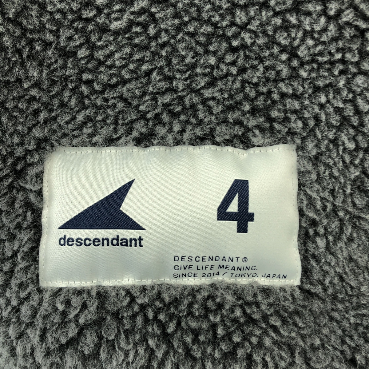 DESCENDANT / ディセンダント ボア オーバーシルエット ロゴ クルーネック スウェット