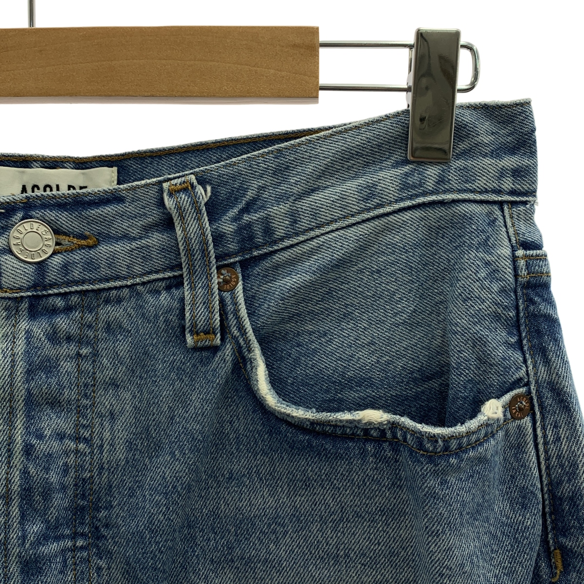 AP STUDIO / エーピーストゥディオ AGOLDE LOW SLUNG BAGGY IN LIBERTINE / ダメージ加工 デニム ワイドパンツ