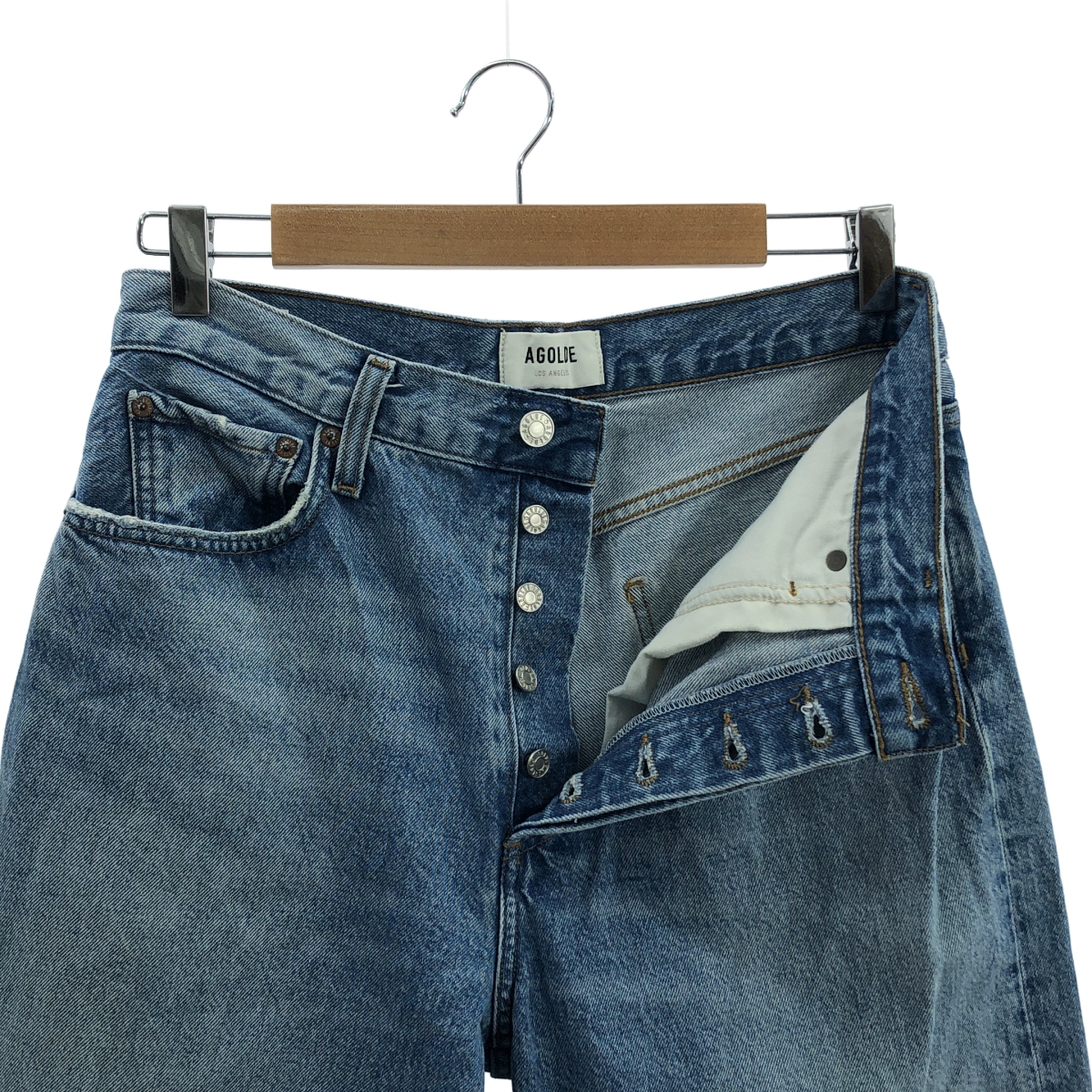 AP STUDIO / エーピーストゥディオ AGOLDE LOW SLUNG BAGGY IN LIBERTINE / ダメージ加工 デニム ワイドパンツ