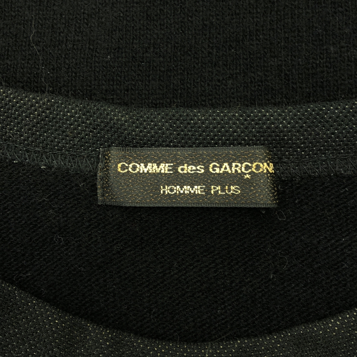 COMME des GARCONS HOMME PLUS / コムデギャルソンオムプリュス カーブ ウール縮絨 異素材切替 ハイゲージ クルーネックニット