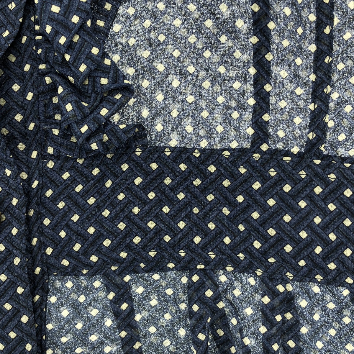 Burberry / バーバリー 総柄 ロゴボタン フリル シアー シャツ ブラウス