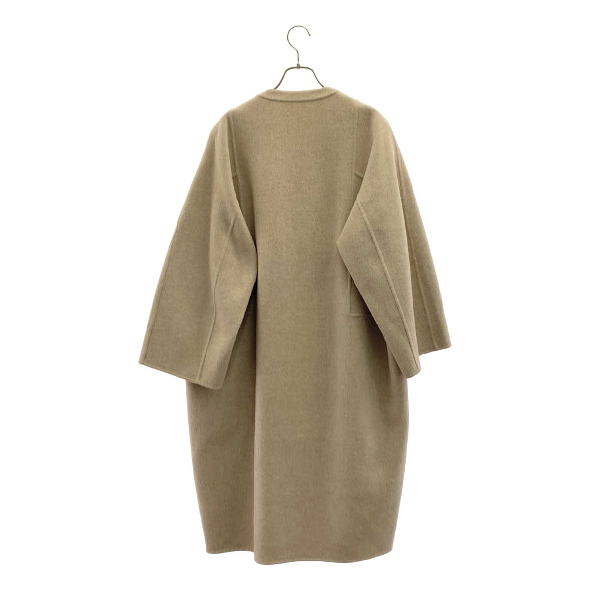 Drawer / ドゥロワー ウール カシミヤ リバーシブル ノーカラー コート