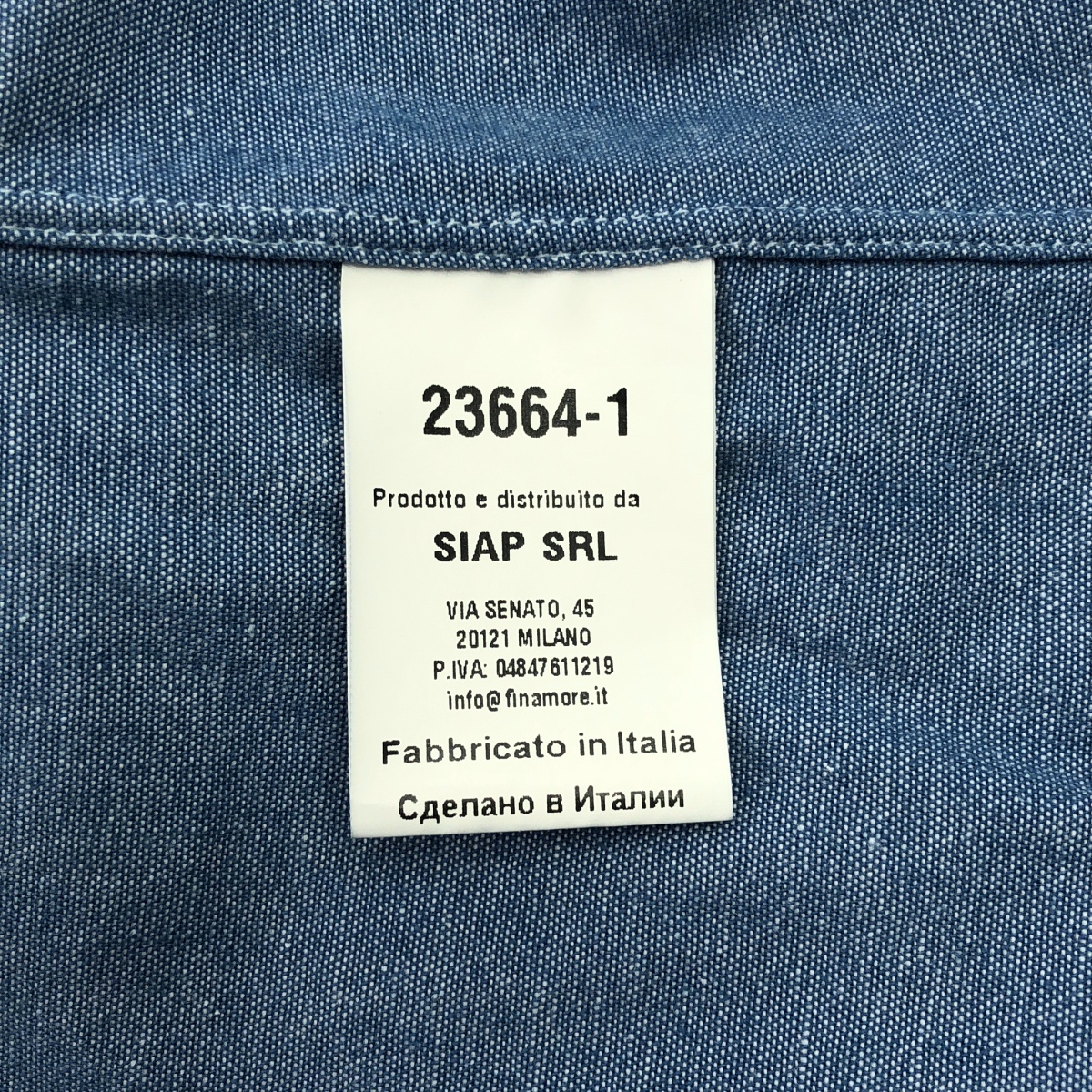 finamore / フィナモレ ORIGINAL CHAMBRAY コットン デニム シャツ