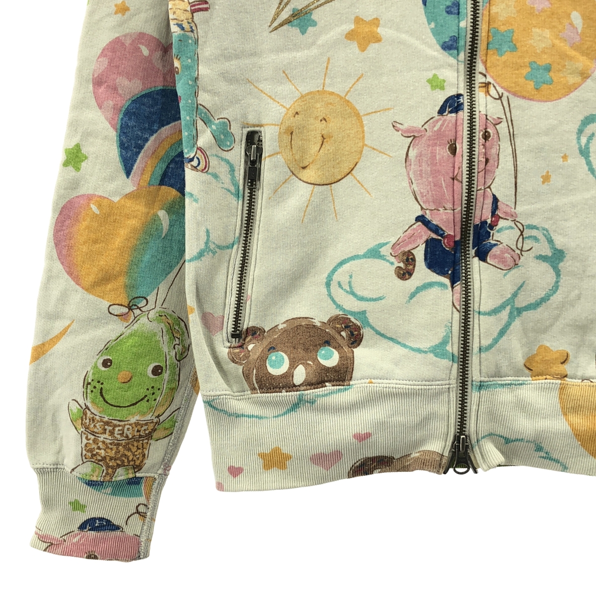 HYSTERIC GLAMOUR / ヒステリックグラマー コットン 裏起毛 総柄  フーデッドパーカー